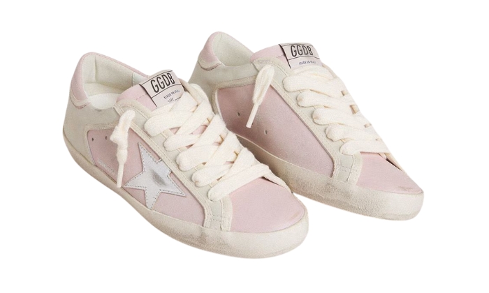 Golden Goose Super-Star LTD Rosa Con Stella Argento - Retro View | DripMilan Shop