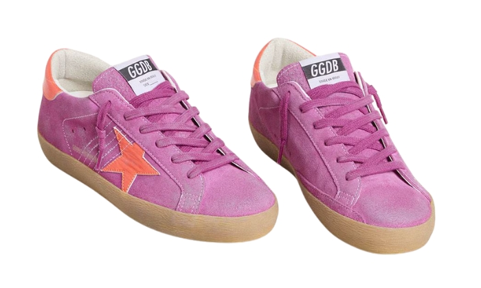 Golden Goose Super-Star Fucsia Con Dettagli Arancio Fluo - Retro View | DripMilan Shop