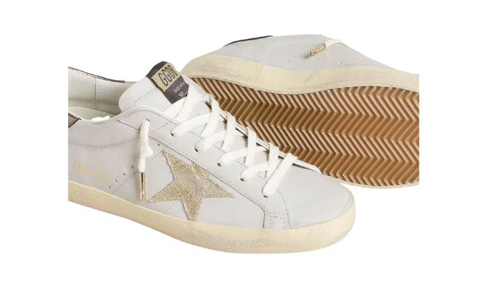 Golden Goose Super-Star Con Stella In Pelle Cracklé miniatura 3 su DripMilan