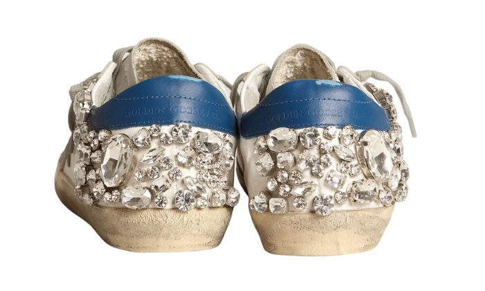 Golden Goose Super-Star Con Decorazione In Pietre Swarovski miniatura 3 su DripMilan