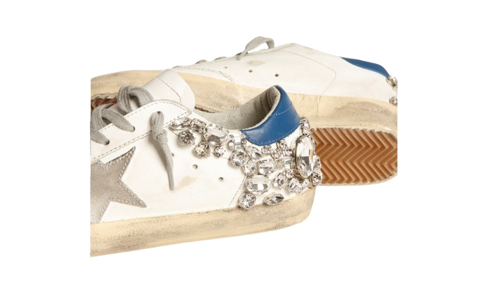 Golden Goose Super-Star Con Decorazione In Pietre Swarovski miniatura 4 su DripMilan