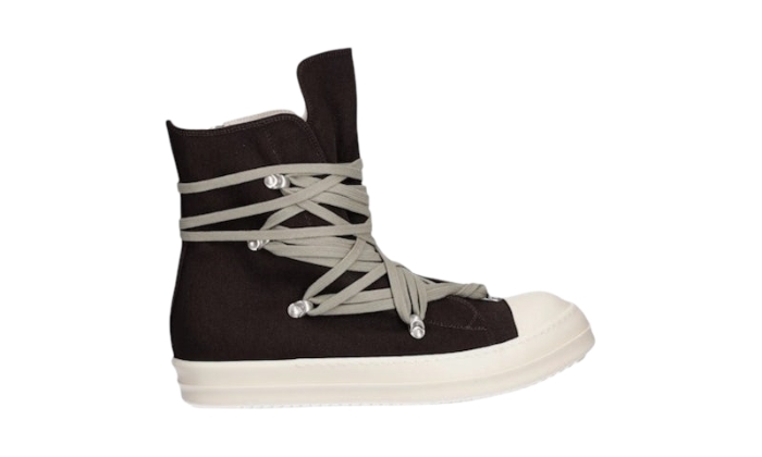 Rick Owens Megalace Sneakers in Brown Pearl - Retro View | DripMilan Shop
