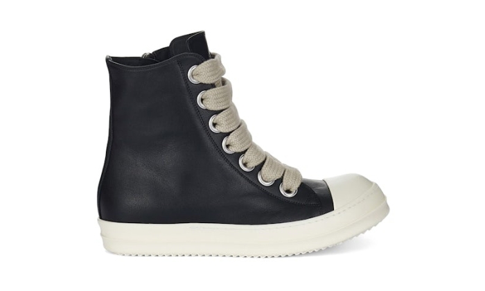 Rick Owens Jumbo Laced High in Black - Retro View | DripMilan Shop