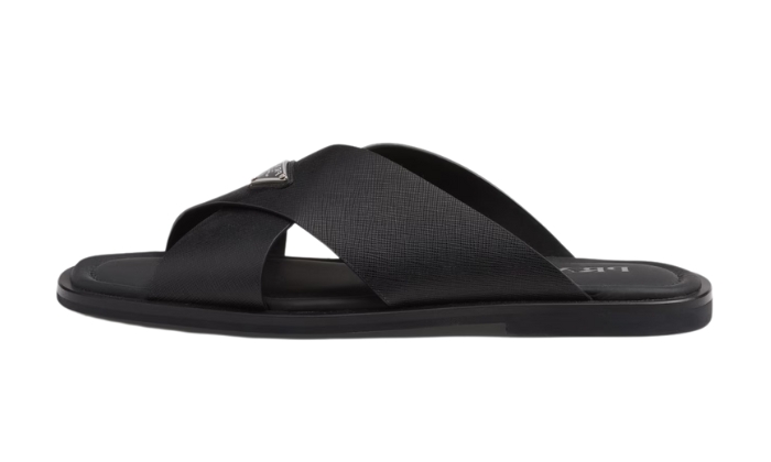 Ciabatte Ciabatte Incrociate Pelle Saffian Nero originali su DripMilan | Sneaker Autentiche