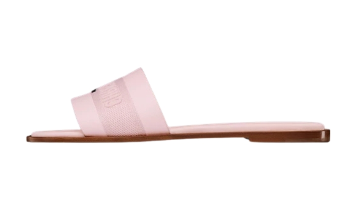 Ciabatte Pelle di vitello e cotone ricamato rosa pallido originali su DripMilan | Sneaker Autentiche
