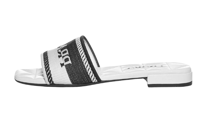 Ciabatte Sandali Ricamato Cotone Bianco E Nero originali su DripMilan | Sneaker Autentiche