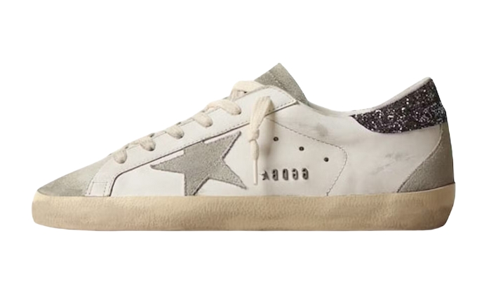 Golden Goose Super-Star Bianco Dark Grey Glitter (donna) originali su DripMilan | Sneaker Autentiche
