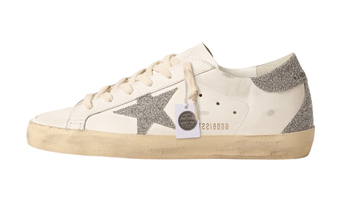 Golden Goose Super-Star Con Stella E Talloncino Swarovski Argento originali su DripMilan | Sneaker Autentiche