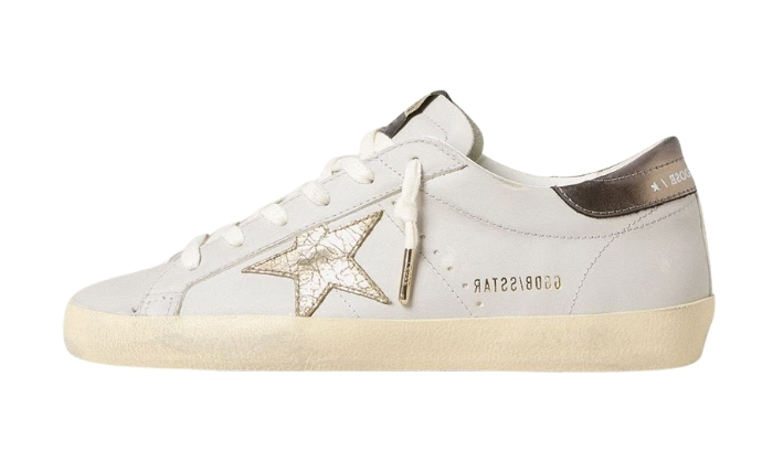 Golden Goose Super-Star con stella in pelle crackle originali su DripMilan | Sneaker Autentiche
