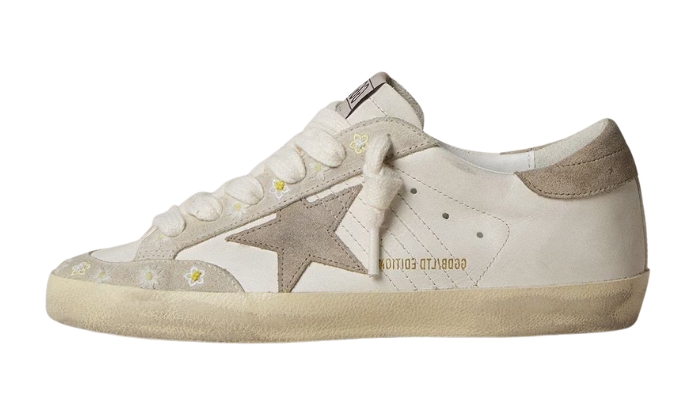 Golden Goose Super-Star LTD Con Dettagli Beige E Ricami Floreali originali su DripMilan | Sneaker Autentiche