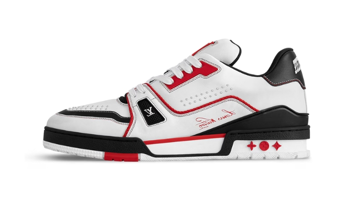 Louis Vuitton Trainer White Red Black originali su DripMilan | Sneaker Autentiche