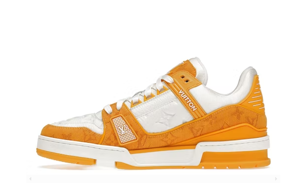 Louis Vuitton Trainer Yellow Monogram Denim White originali su DripMilan | Sneaker Autentiche