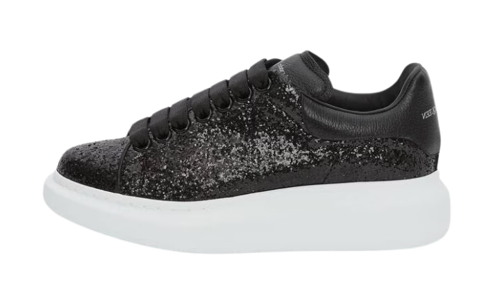 Alexander McQueen Women’s Glitter Oversized Sneaker in Black originali su DripMilan | Sneaker Autentiche
